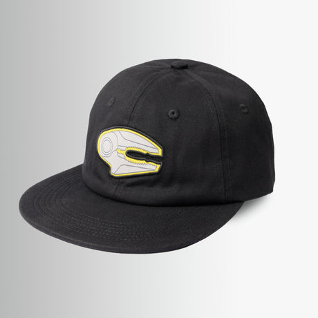 Translation missing: en.Captain's Crunch Hat, a black baseball cap with a stylized yellow and white Crunch pliers logo on the front