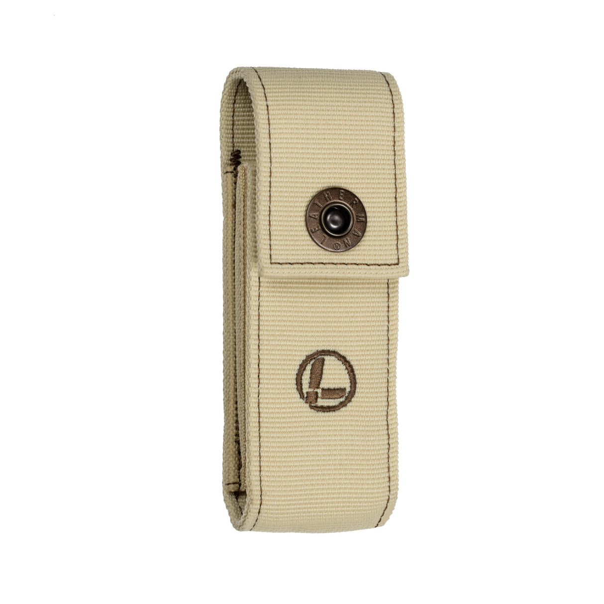 Translation missing: en.Sandstorm nylon belt pouch with snap-closure flap and circular stitched logo on the front